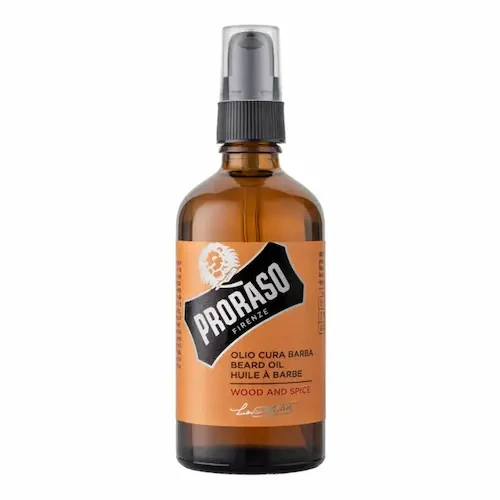 Frasco de óleo para barba Proraso Wood and Spice com pulverizador