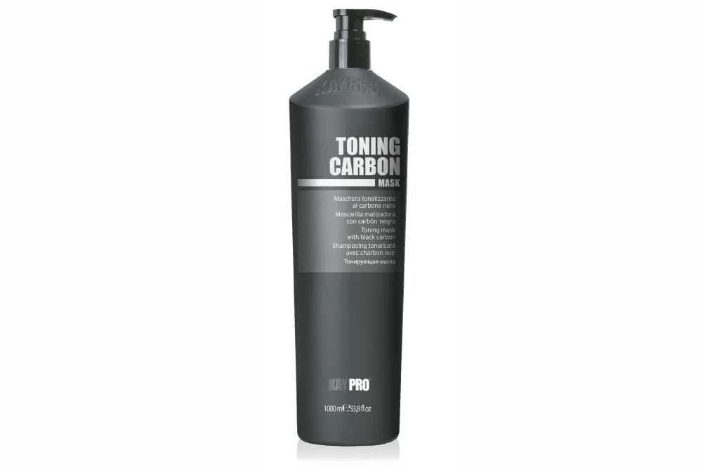 Frasco preto Toning Carbon Mask PRO 1000 ml com tampa de bomba