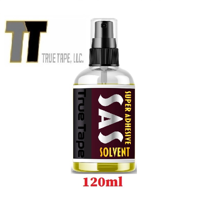 Frasco de spray solvente super adesivo SAS True Tape 120ml