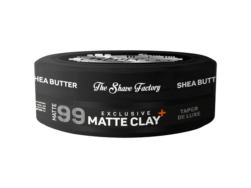 Embalagem preta redonda de cera para cabelo The Shave Factory