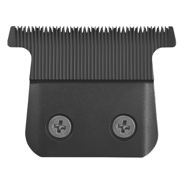 Lâmina metálica preta para máquina de cortar cabelo com dentes finos