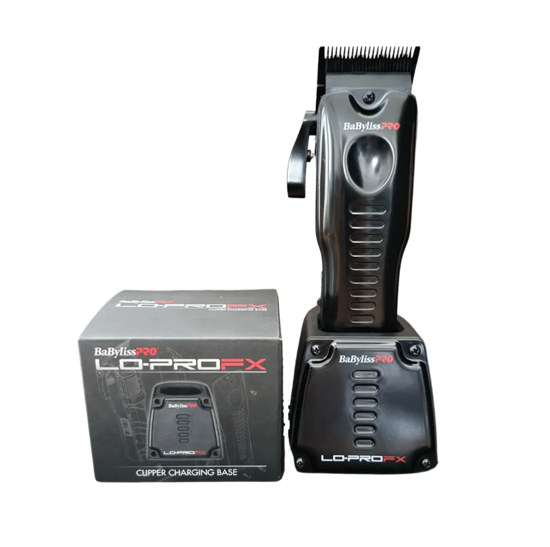 Máquina de cortar cabelo BaBylissPRO LoPro FX com base de carregamento e caixa