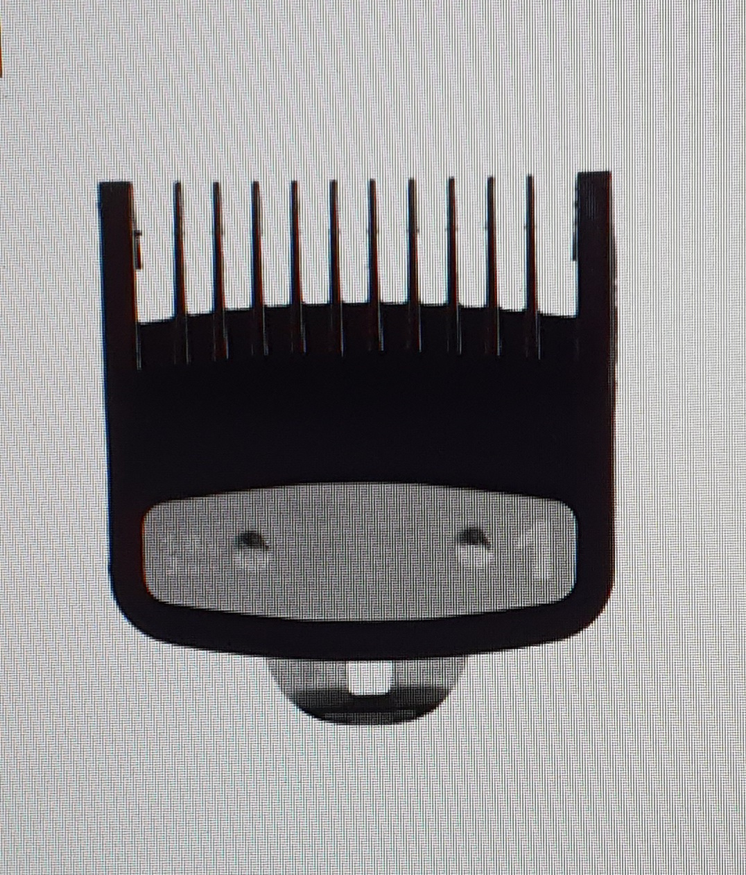 acessório preto de máquina de cortar cabelo com parte metálica