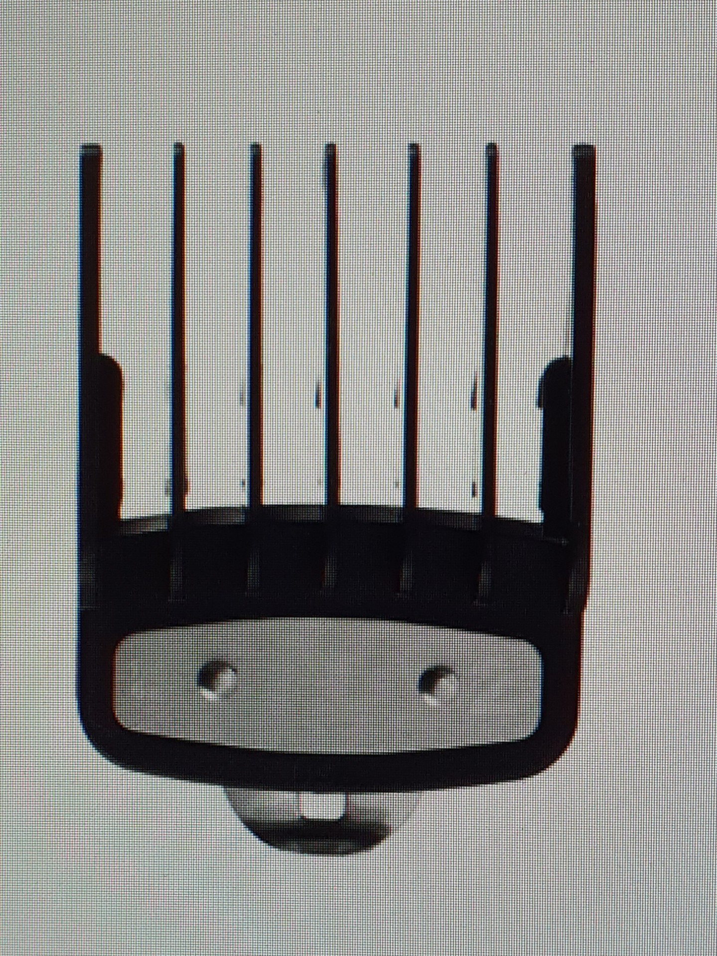 Pente preto para máquina de cortar cabelo com oito dentes