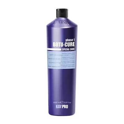 Frasco roxo cilíndrico de produto KAY PRO BOTU-CURE com tampa preta