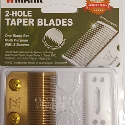 Lâminas douradas para aparador de cabelo WMARK embalagem de plástico transparente