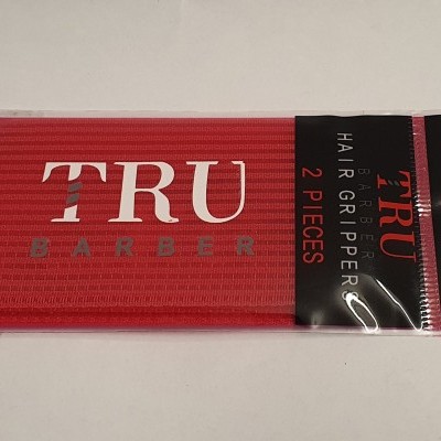 Pack de 2 prendedores de cabelo vermelhos TRU BARBER em embalagem preta e vermelha