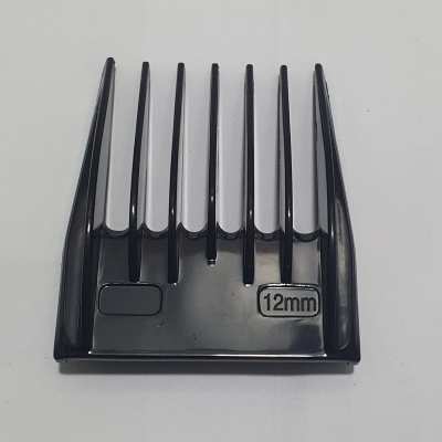 Pente preto de 12mm para aparador de cabelo