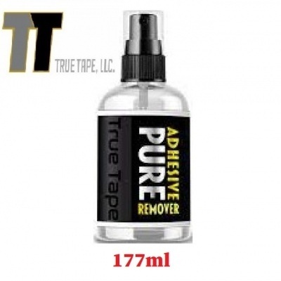 Frasco de spray adesivo removedor de 177ml com rótulo preto e texto amarelo e branco