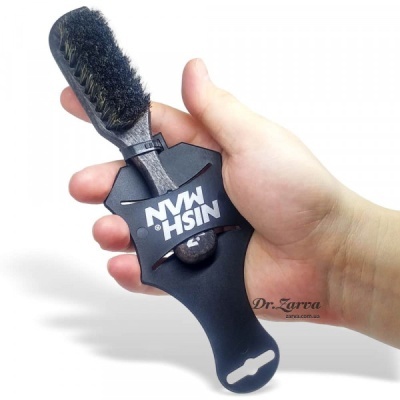 Escova de limpeza preta para sapatos com cerdas, marca NISH MAN