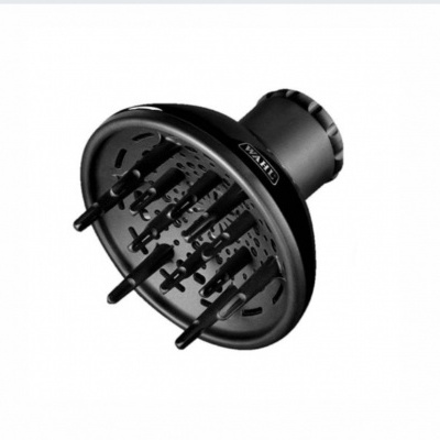 Difusor de cabelo preto com pinos, marca BARBE