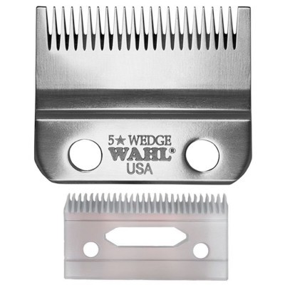 Lâmina metálica para máquina de cortar cabelo com inscrição e lâmina de reposição de plástico transparente