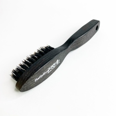 Escova BaBylissPRO com cabo de madeira escura e cerdas pretas