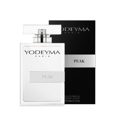Frasco de perfume Yodeyma Paris Peak com caixa preta