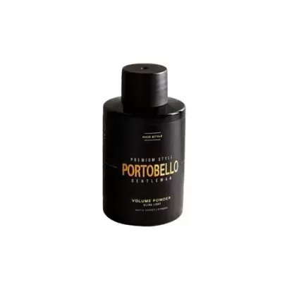 Frasco preto de pó de volume para cabelo PORTOBELLO GENTLEMAN