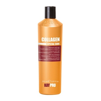 Frasco laranja de champô KAY PRO Collagen