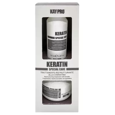 Conjunto de produtos capilares KAY PRO KERATIN SPECIAL CARE em caixa branca