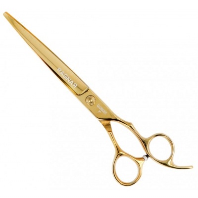 Tesoura de corte metálica dourada profissional