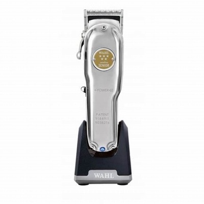 Máquina de cortar cabelo elétrica Wahl Senior prateada com base preta