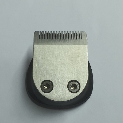 Cabeça de máquina de cortar cabelo metálica e preta