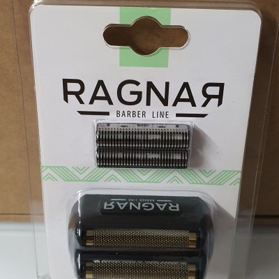 Acessório de aparador de barba RAGNAR com lâminas metálicas em embalagem blister