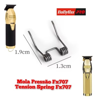 Aparelho de corte BaByliss PRO dourado e preto com mola de pressão