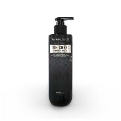 Frasco preto de aftershave balm com doseador