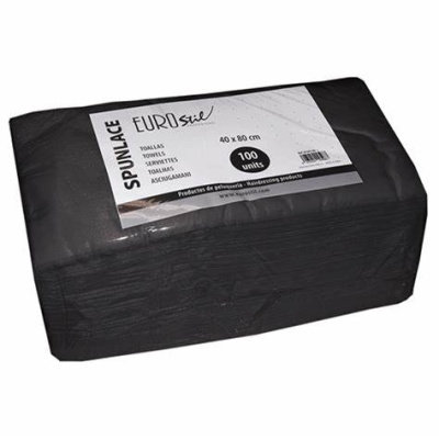 pacote de toalhas descartáveis pretas Spunlace EUROstyle