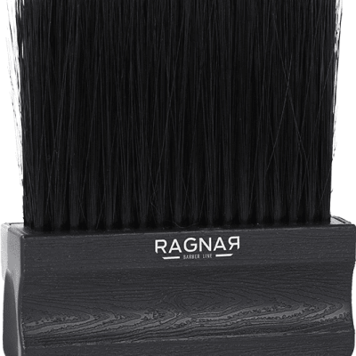 Pincel de barbear RAGNAR com cabo preto e cerdas negras
