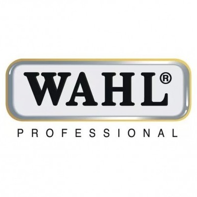 Logotipo WAHL Professional com fundo branco e borda dourada