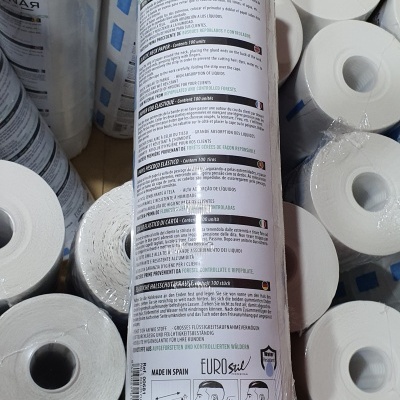 Pacote de papel térmico branco RAGNAR dentro de caixa com vários rolos idênticos