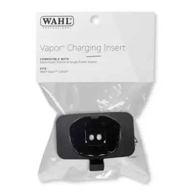 Inserto de carregamento Wahl Vapor em plástico preto com embalagem transparente