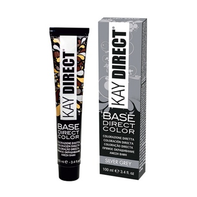 Tubo e caixa de coloração capilar KAY DIRECT Base Direct Color Silver Grey