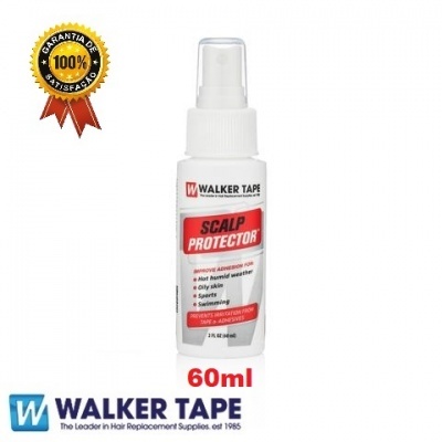 Spray branco WALKER TAPE SCALP PROTECTOR 60ml com selo garantia satisfação