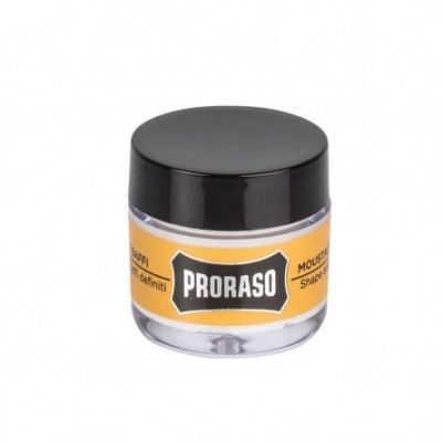 Frasco pequeno de mousse para bigode PRORASO com tampa preta