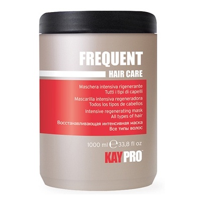 Frasco de máscara capilar regeneradora intensiva FREQUENT HAIR CARE da KAY PRO