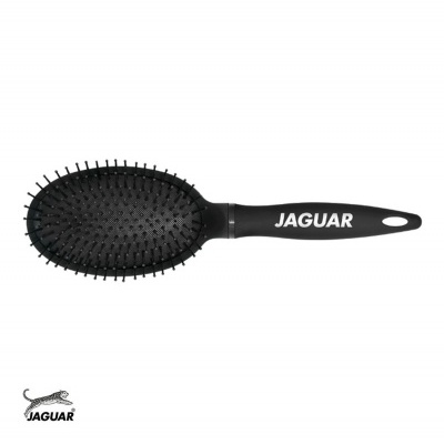 Escova de cabelo oval preta JAGUAR com cerdas e cabo ergonómico