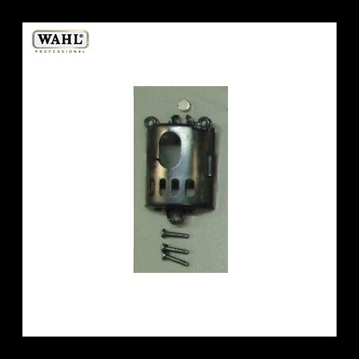 Peça metálica com três parafusos e logo WAHL PROFESSIONAL.