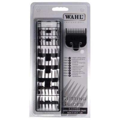 Conjunto WAHL Professional de 10 pentes de corte com organizador de plástico em embalagem