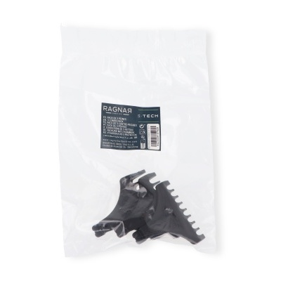 Pack de 3 pentes pretos de plástico em embalagem transparente