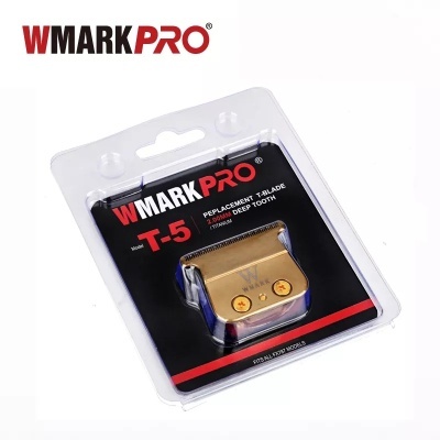 Lâmina de substituição WMARK PRO T-5 em embalagem plástica transparente com fundo preto