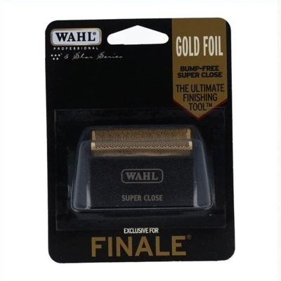 Lâmina dourada para máquina de barbear elétrica Wahl embalada num cartão preto