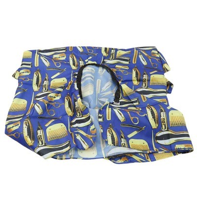 Capa impermeável azul para cão com padrão vintage de rádios e ferramentas