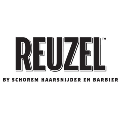 Logótipo REUZEL com texto adicional em fundo branco