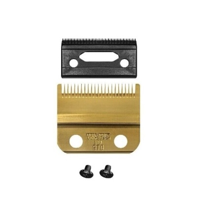 Lâminas preta e dourada para máquina de cortar cabelo com dois parafusos