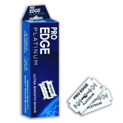 Pack de lâminas de barbear PRO EDGE PLATINUM com três lâminas separadas