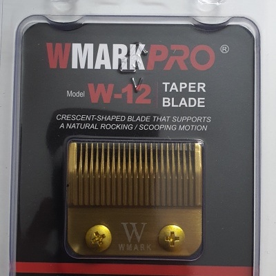 Lâmina dourada para máquina de cortar cabelo WMARK PRO modelo W-12 em embalagem plástica