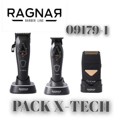 Máquinas de barbear elétricas pretas RAGNAR com texto e suportes