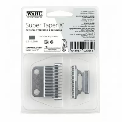 Lâminas metálicas para aparador WAHL Super Taper X em embalagem transparente