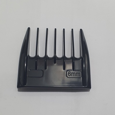 Peça preta para máquina de cortar cabelo com texto 6mm